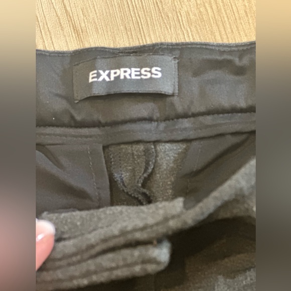 SALE ITEM: Express 2 Stretch Mid-rise Ankle Columnist Gray Black Piping - Picture 4 of 11